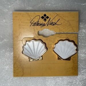 Patricia Nash Mother of Pearl Shell Earrings, NWOT